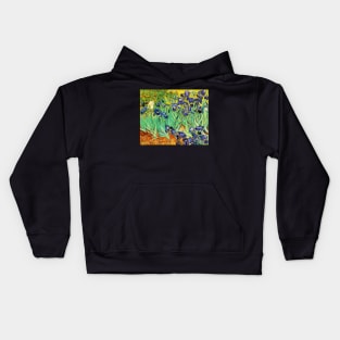 Vincent Van Gogh Purple Irises at St. Remy Kids Hoodie